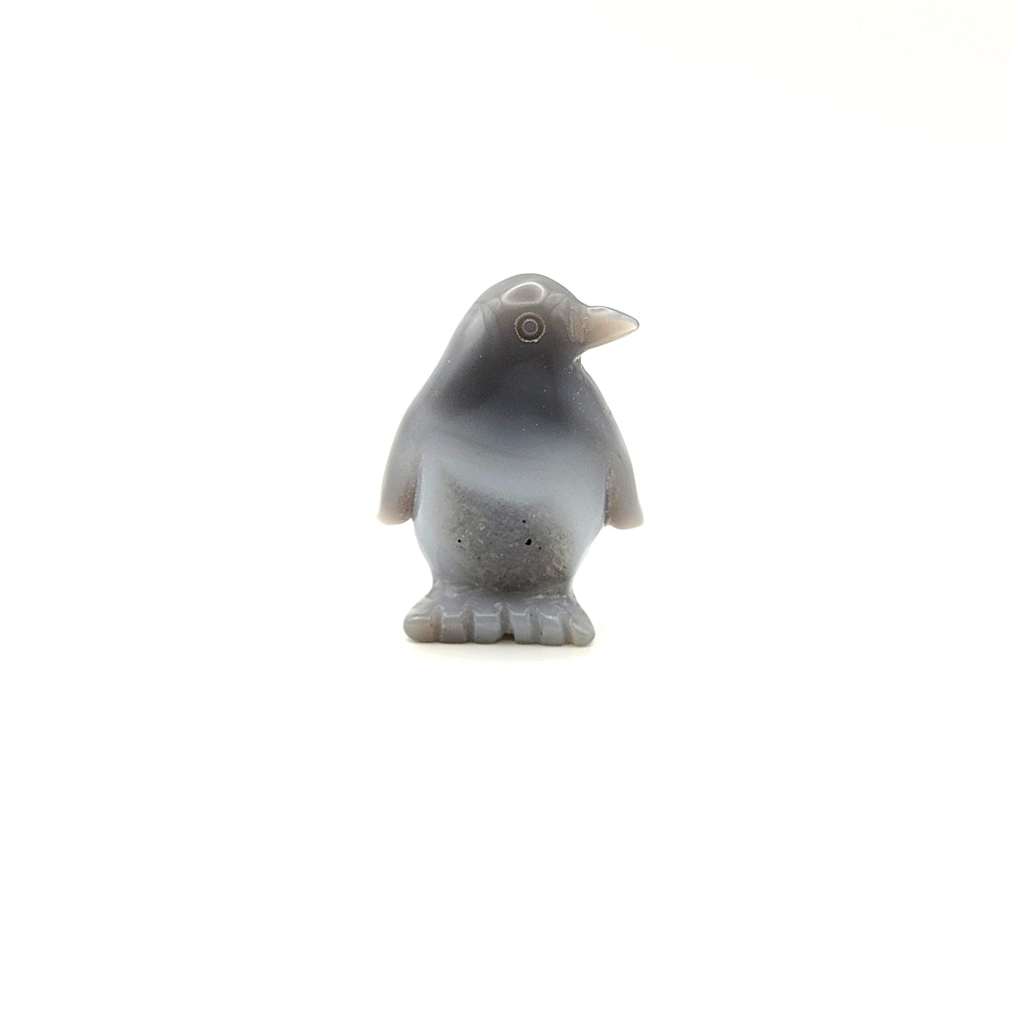 Agate Penguin with Druzy
