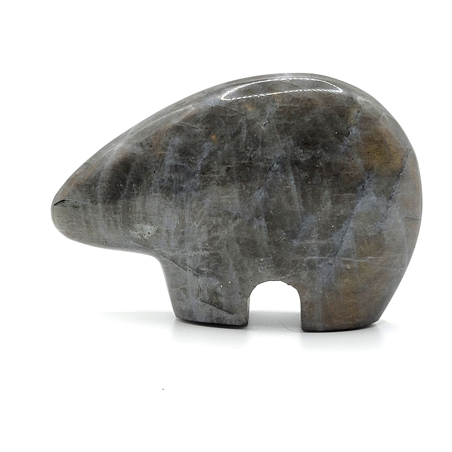 Labradorite - Zuni Bear - Yellow Flash