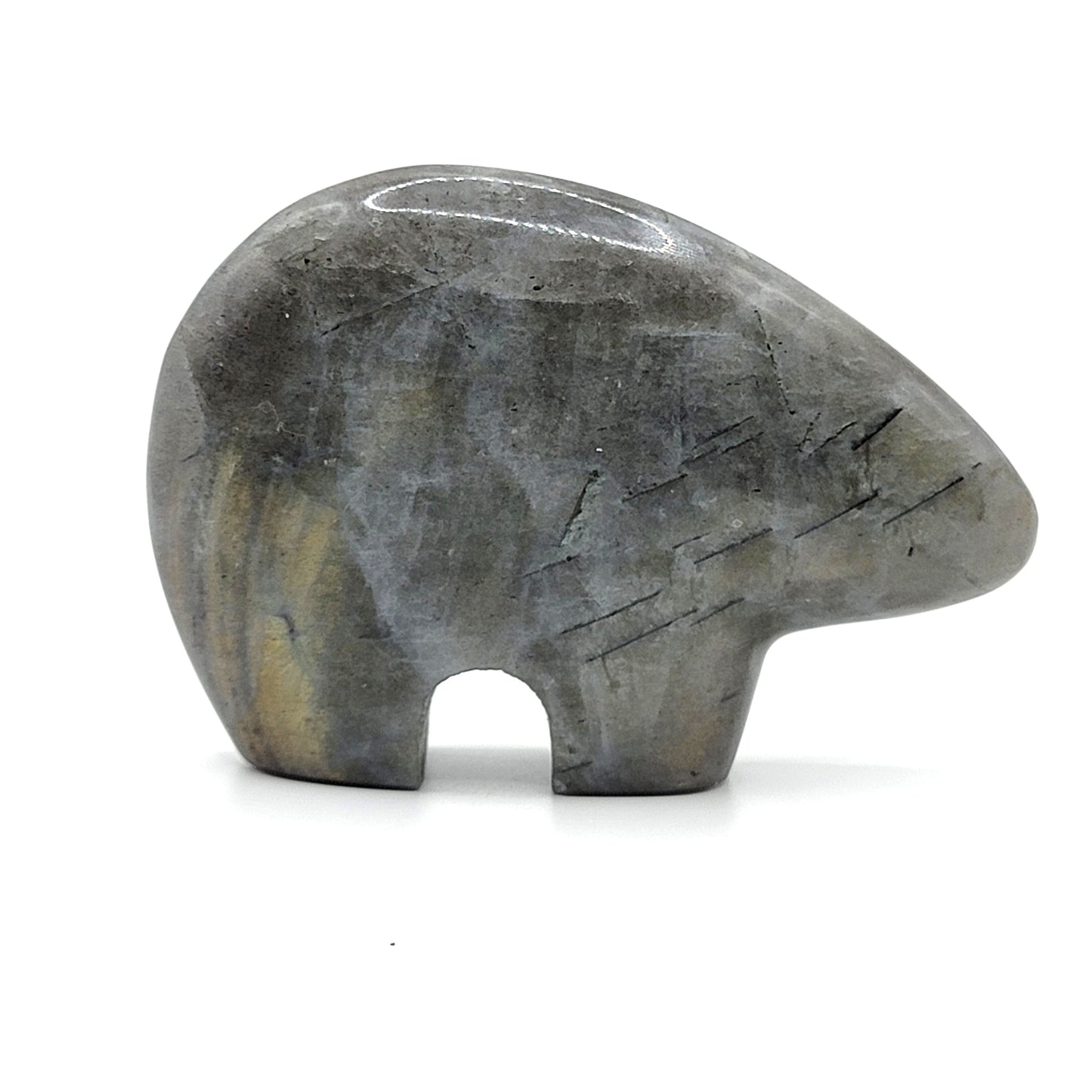 Labradorite - Zuni Bear - Yellow Flash
