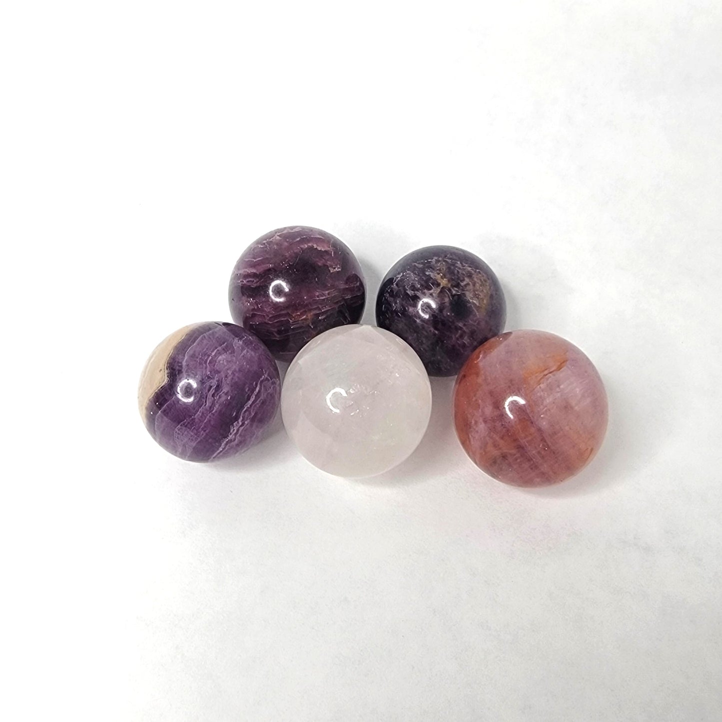 Fluorite Spheres - Smaller Sizes in Pinks and Purples